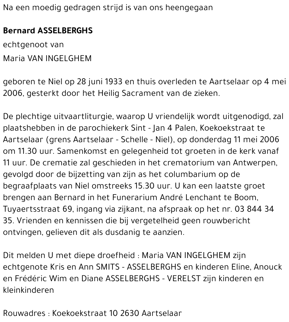 Bernard ASSELBERGHS