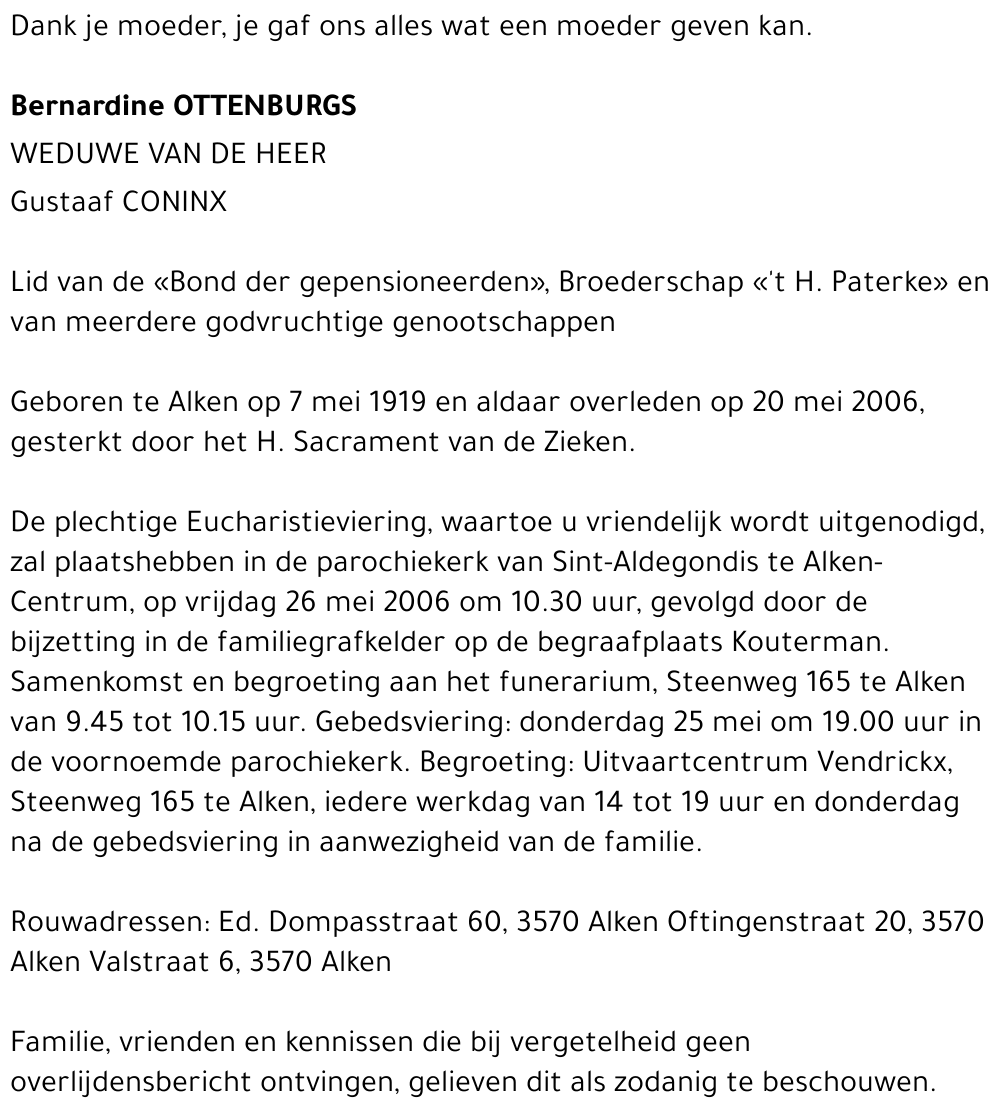 Bernardine Ottenburgs