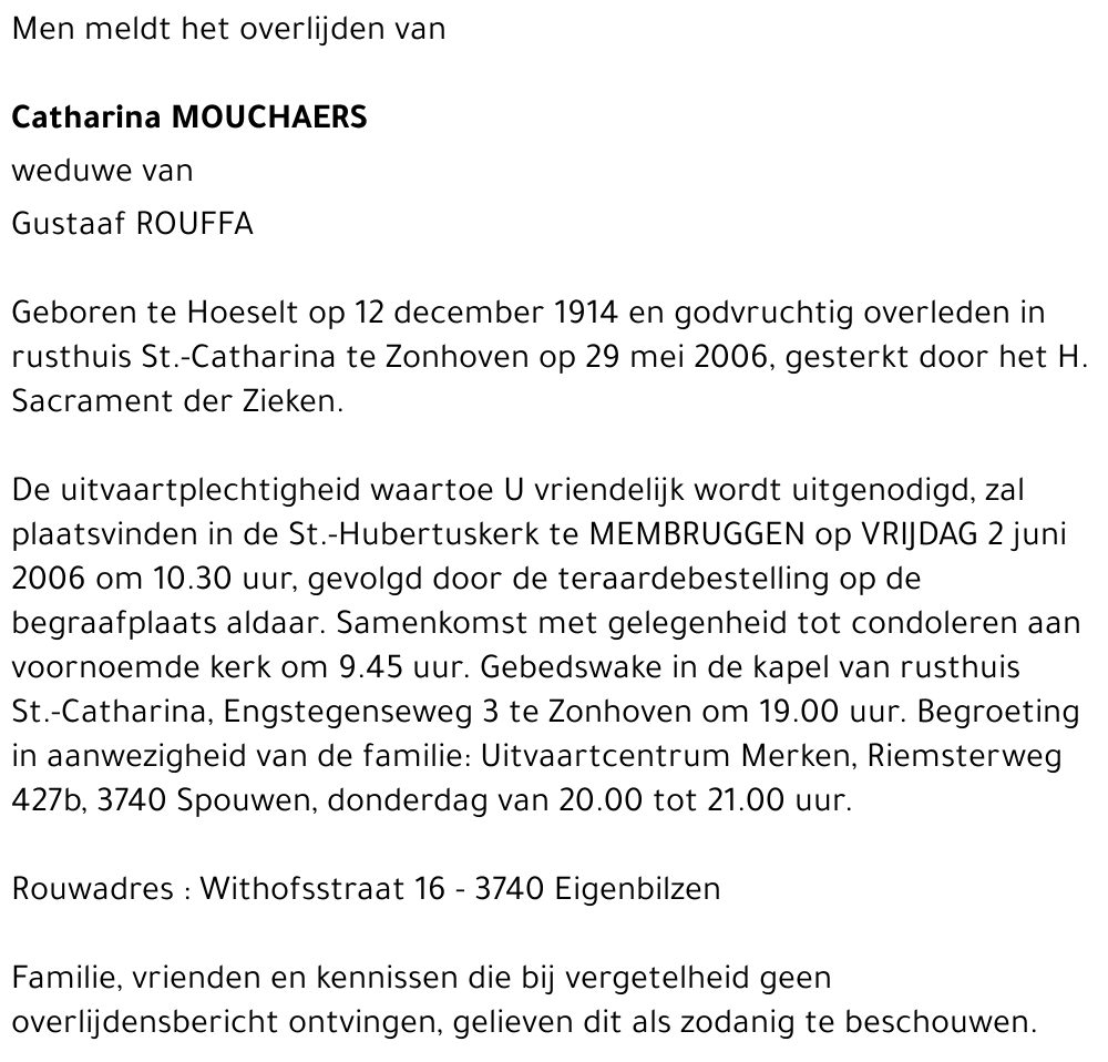 Catharina Mouchaers