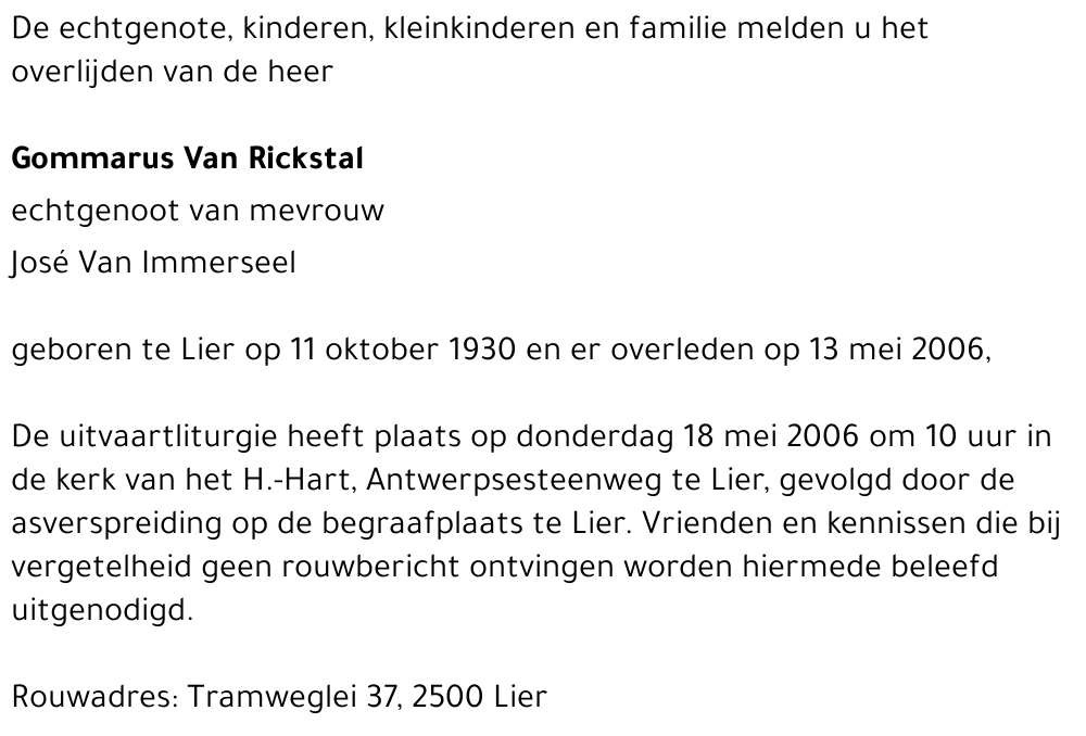 Gommarus Van Rickstal
