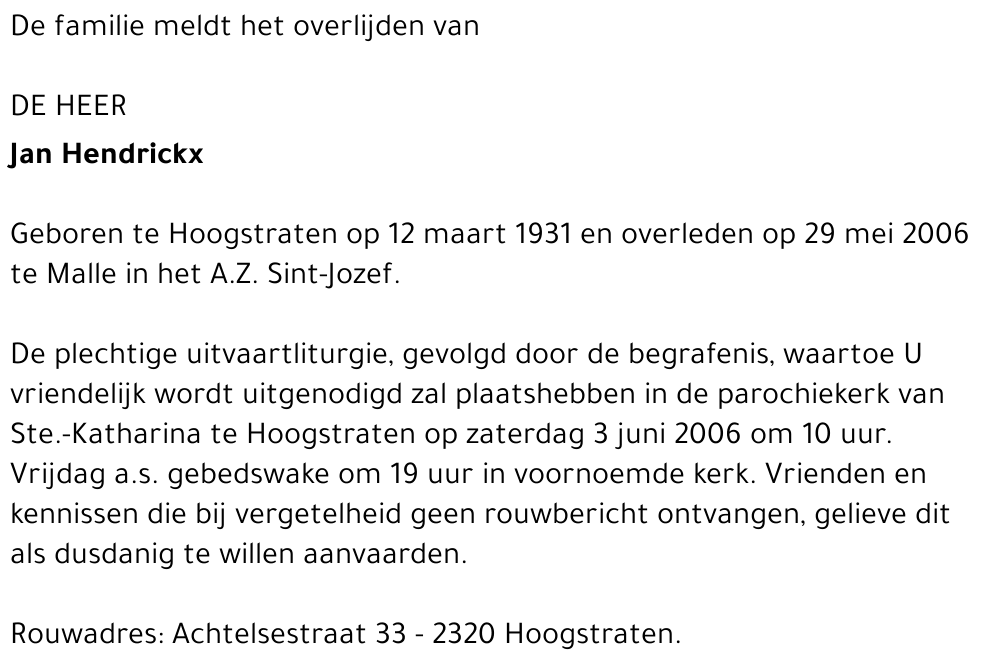 Jan Hendrickx
