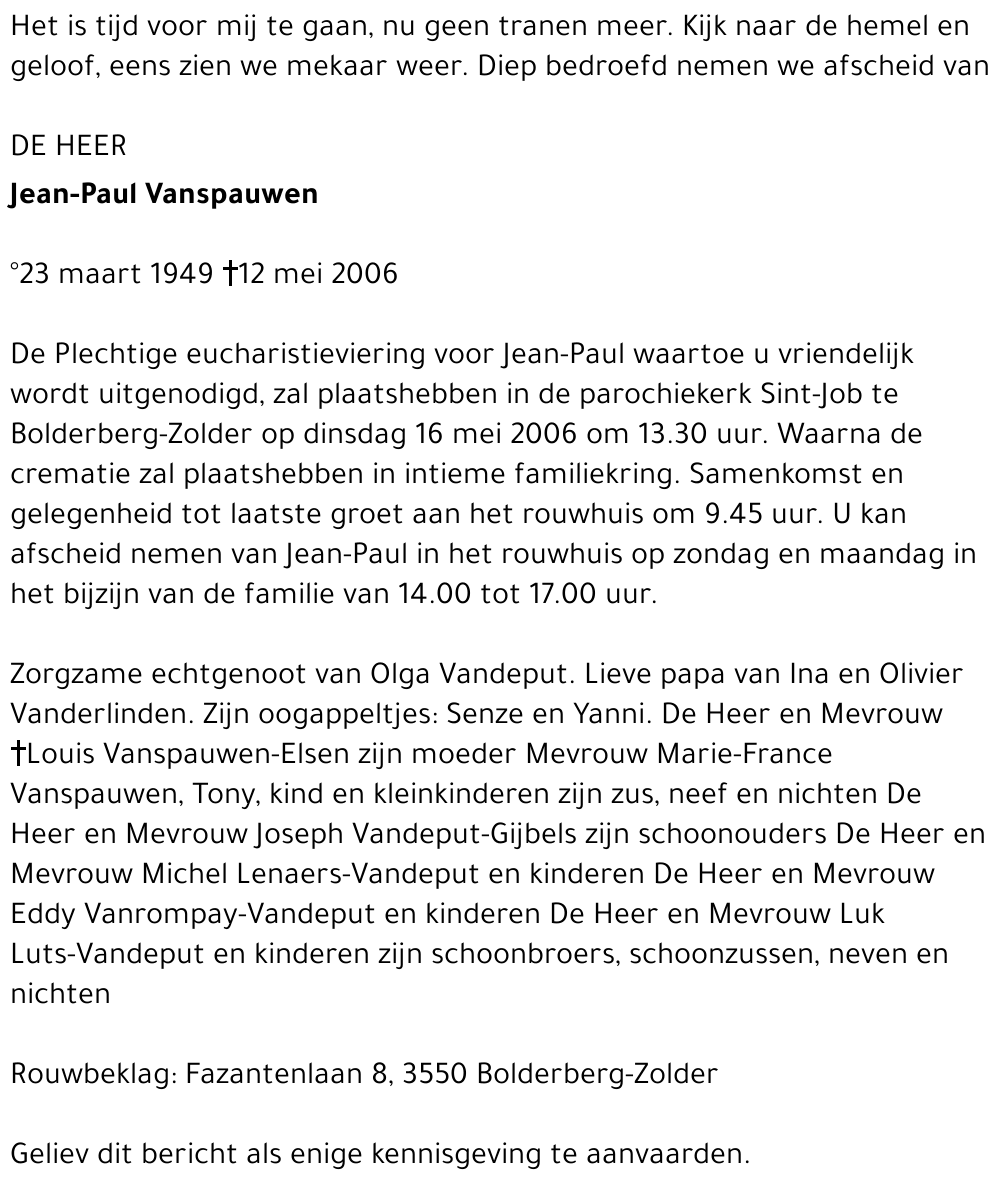 Jean-Paul Vanspauwen