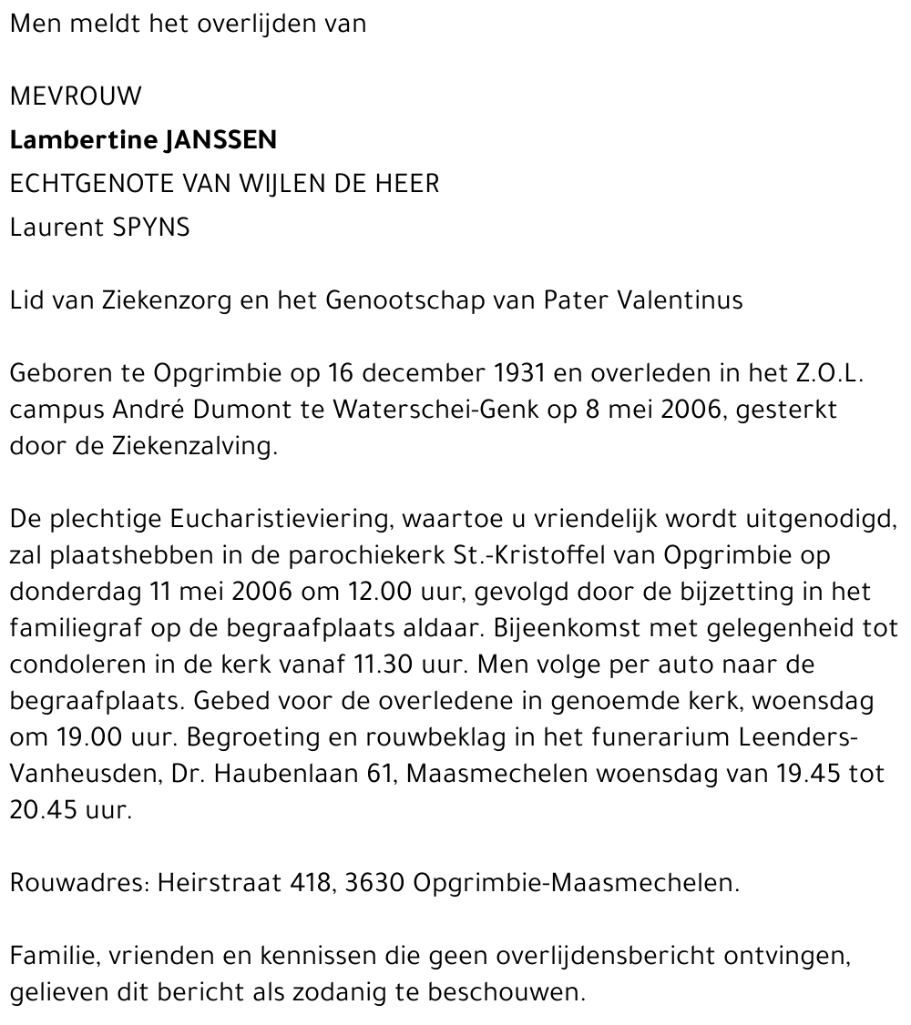 Lambertine Janssen