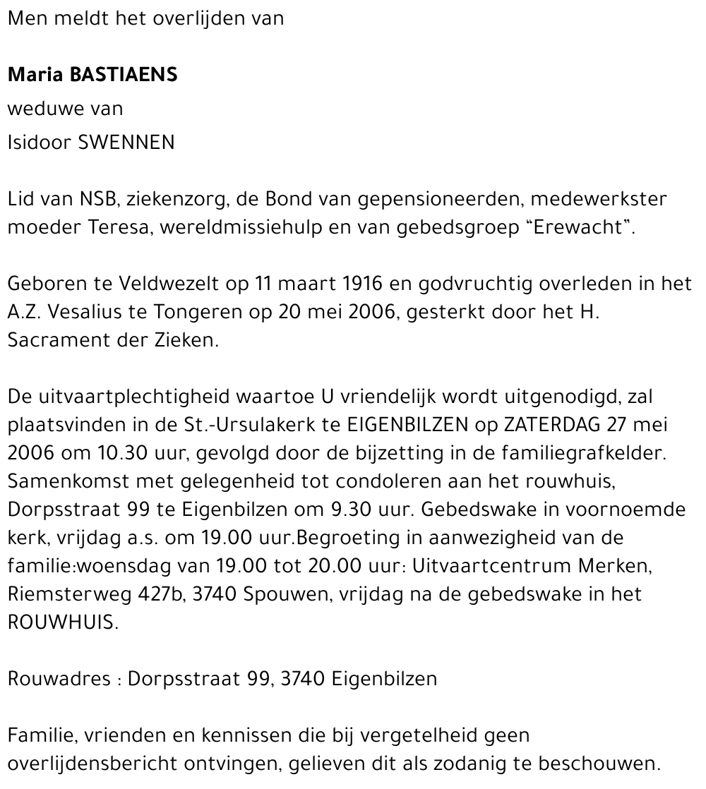 Maria Bastiaens