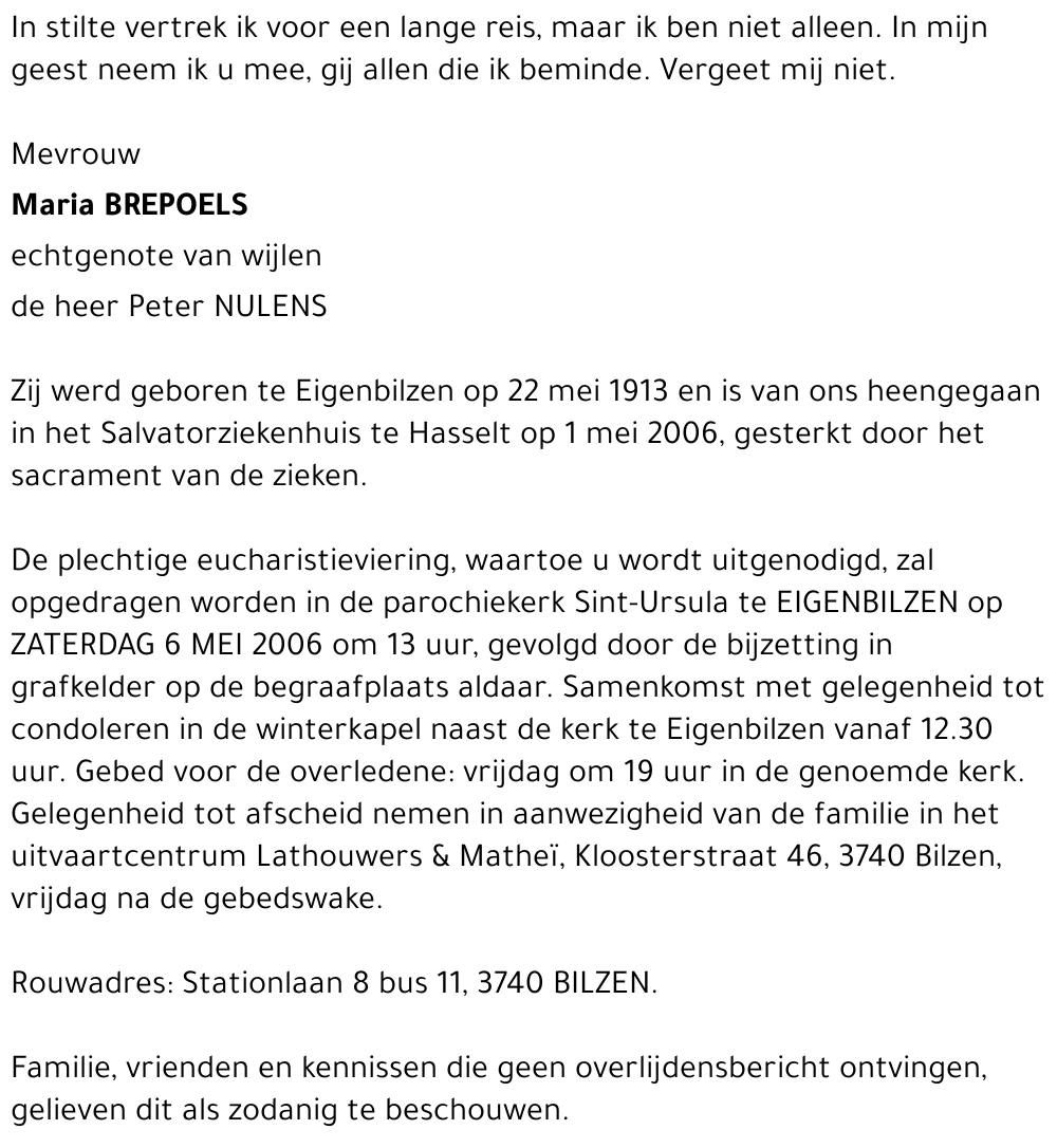 Maria BREPOELS
