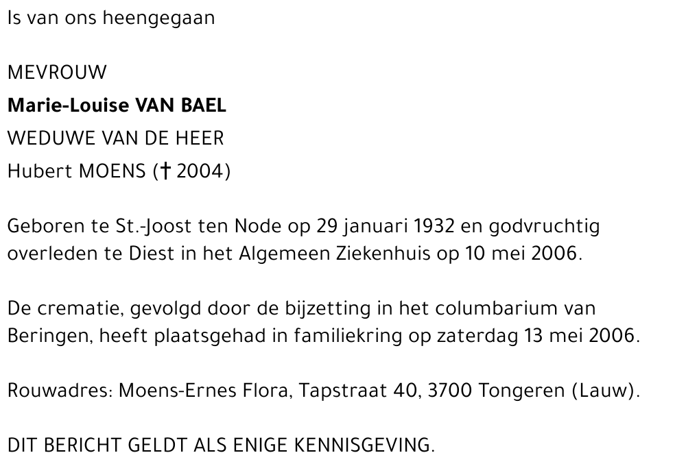 Marie-Louise Van Bael