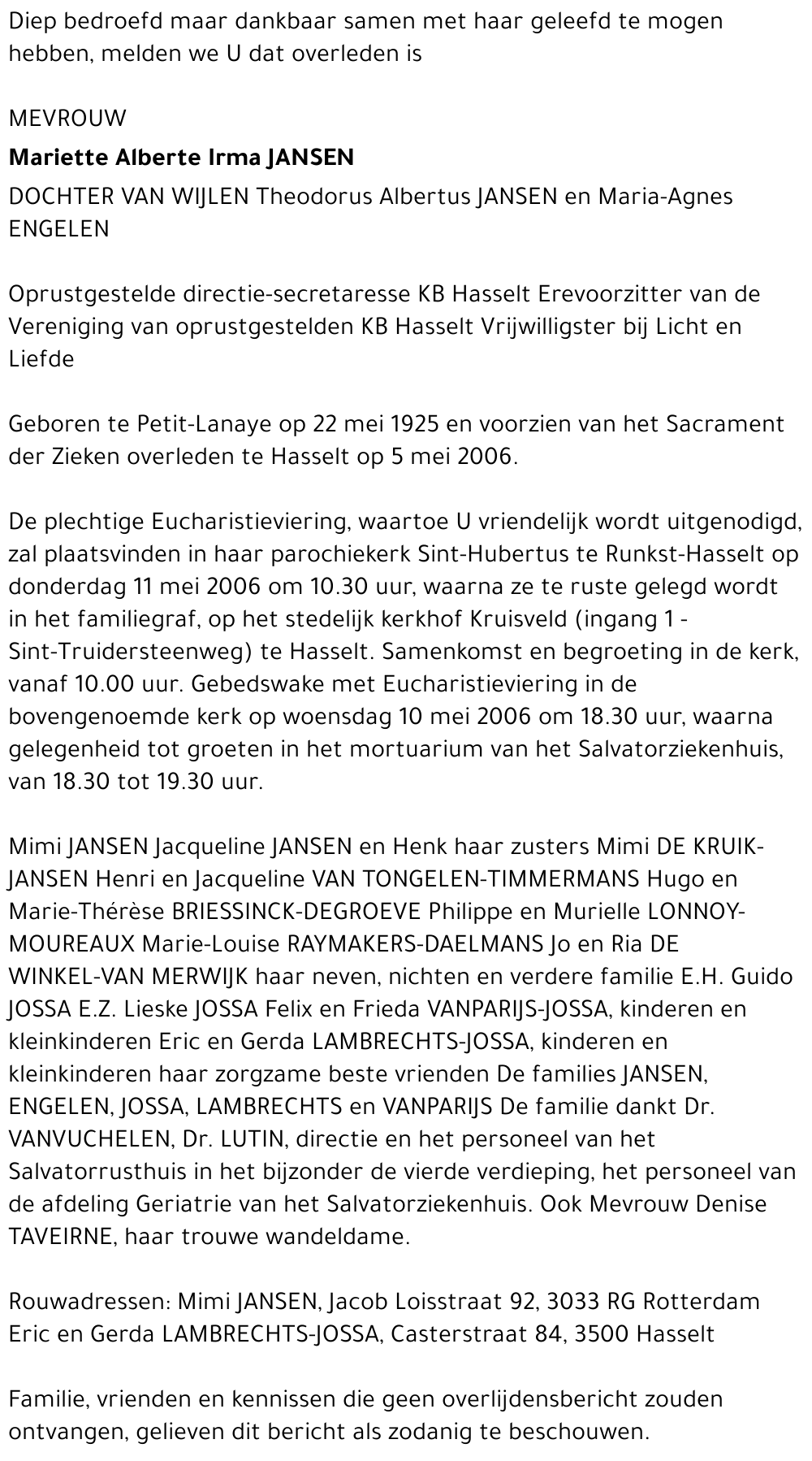 Mariette Alberte Irma Jansen