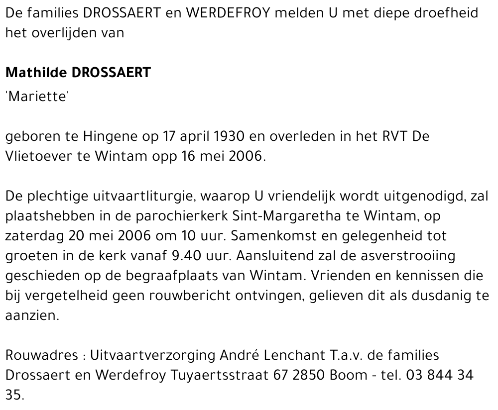 Mathilde DROSSAERT
