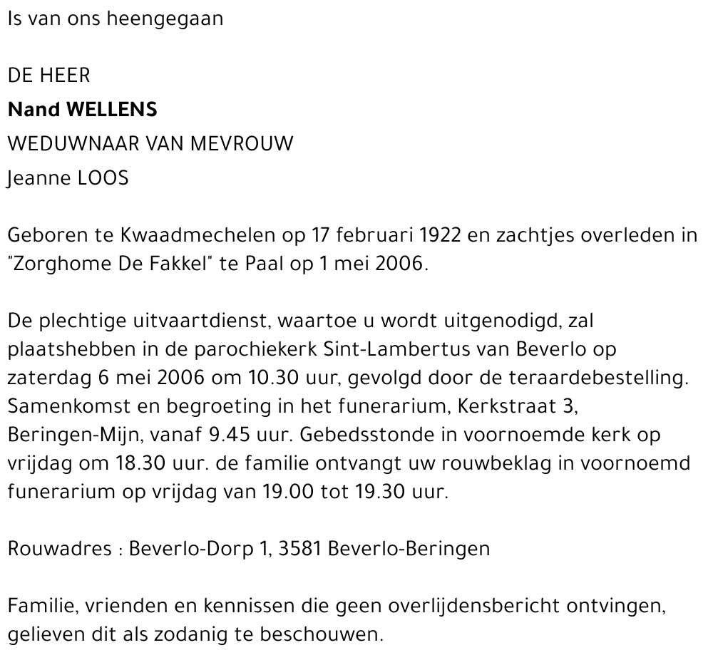 Nand Wellens