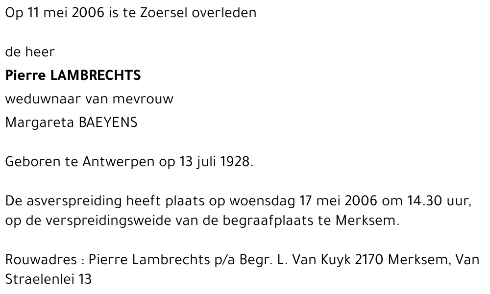 Pierre LAMBRECHTS