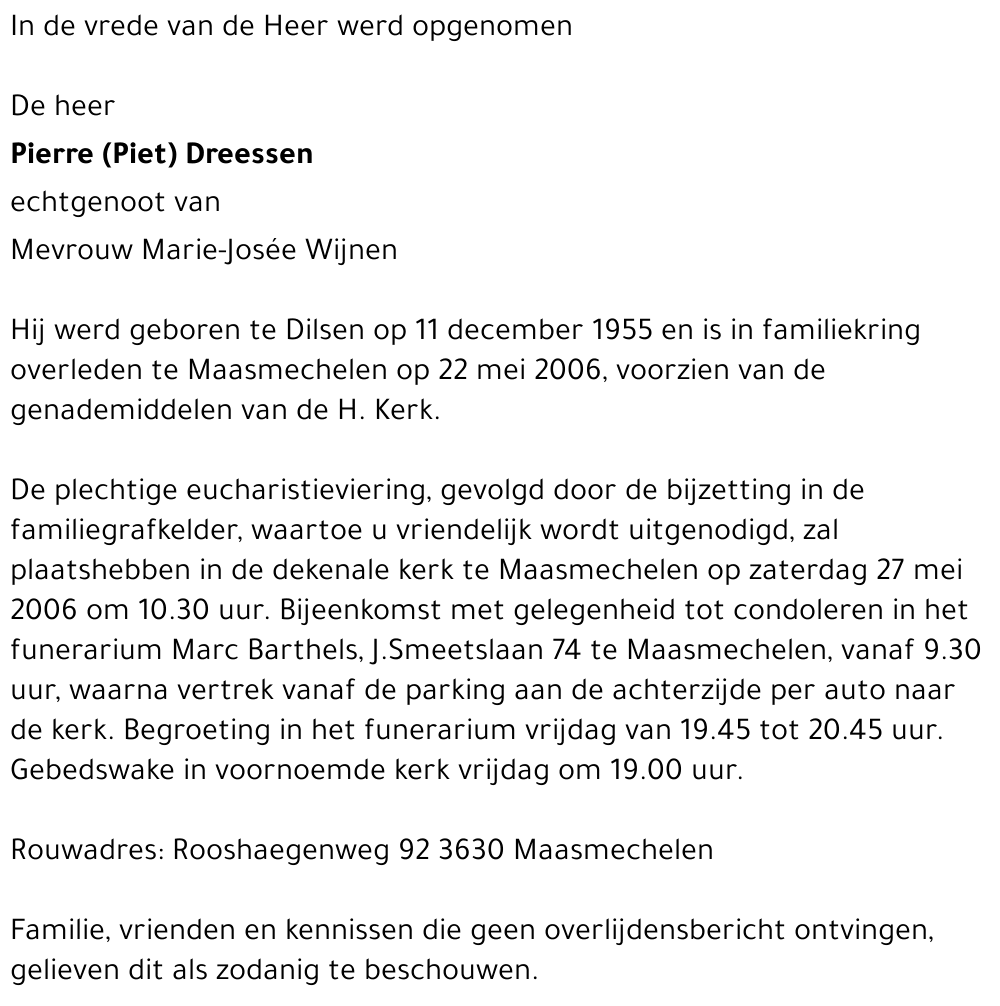 Pierre (Piet) Dreessen