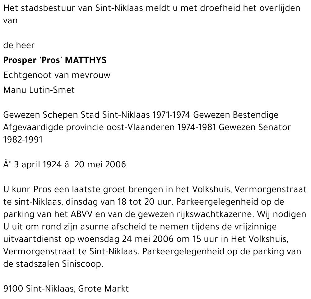 Prosper Matthys