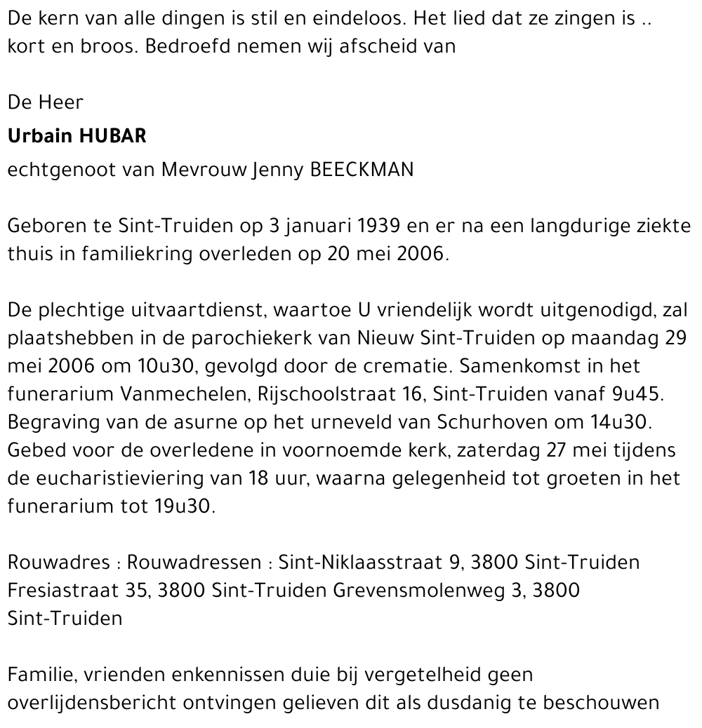 Urbain Hubar