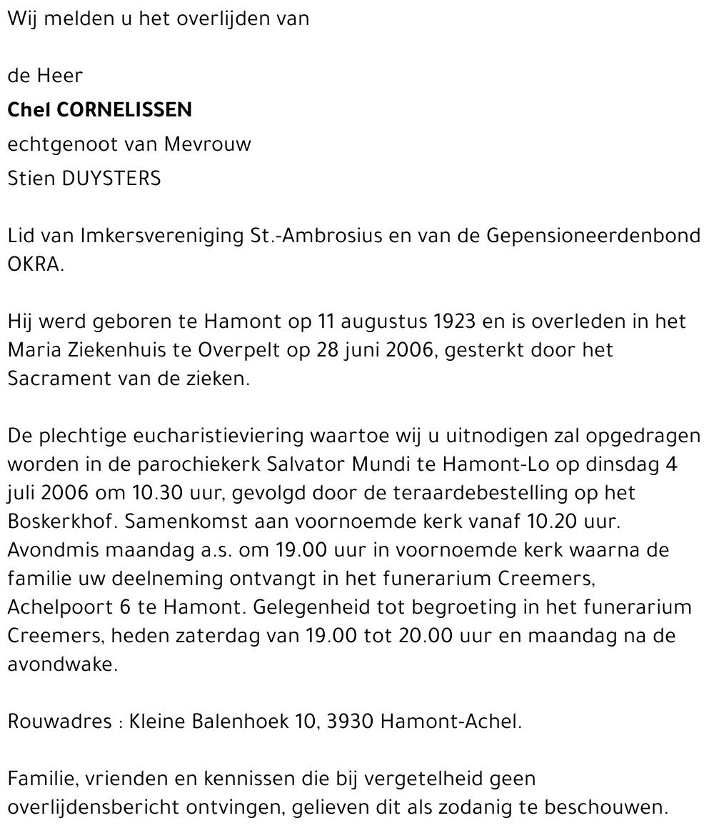Chel Cornelissen