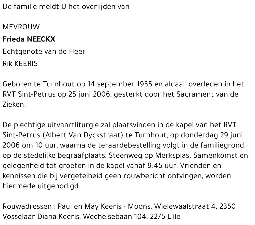 Frieda NEECKX