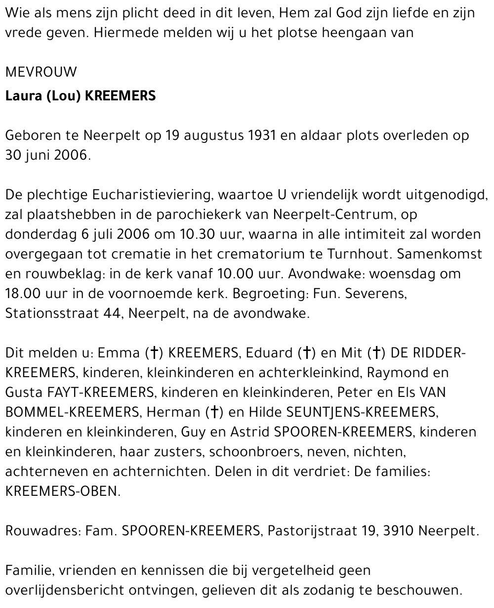 Laura (Lou) Kreemers