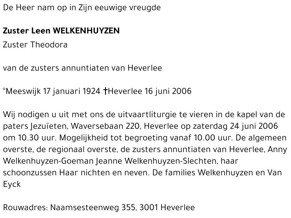 Leen Welkenhuyzen