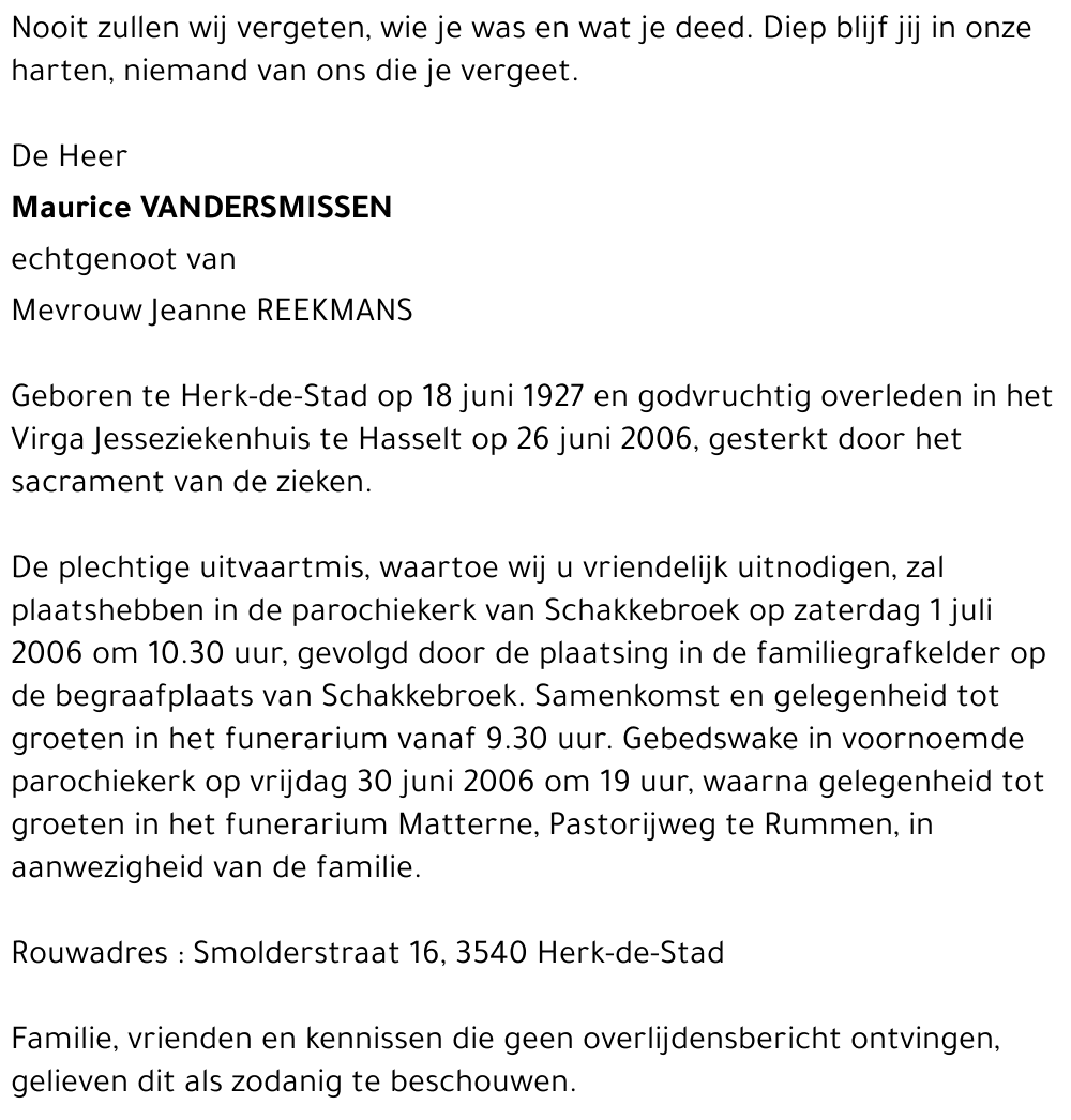 Maurice Vandersmissen