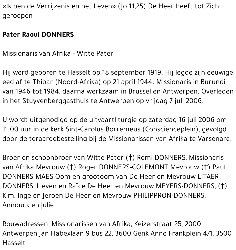Pater Raoul Donners