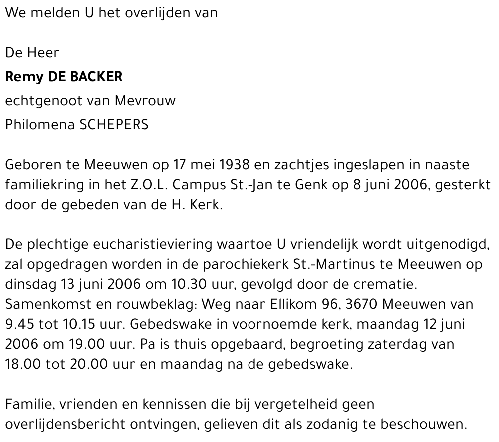 Remy De Backer