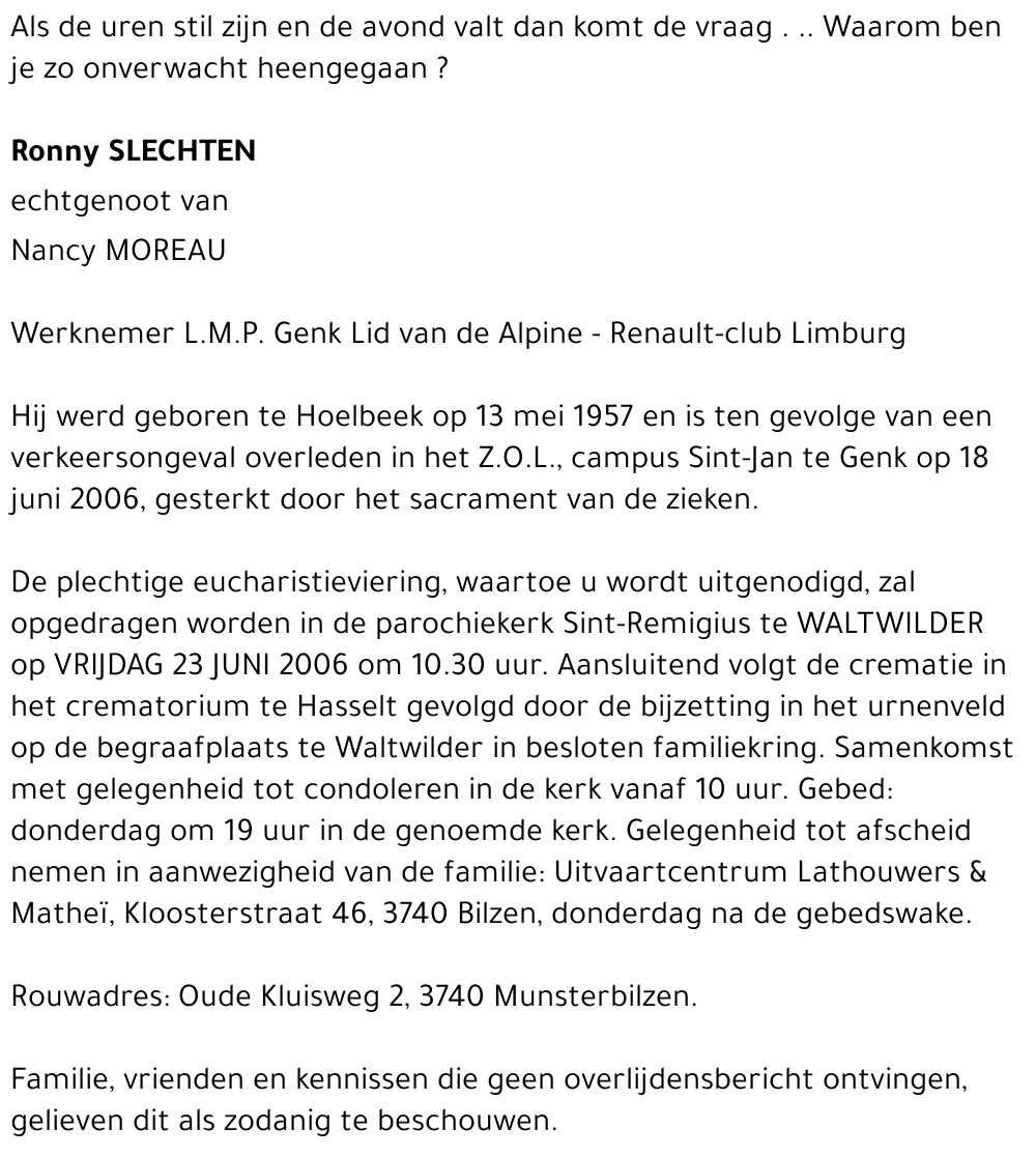 Ronny SLECHTEN