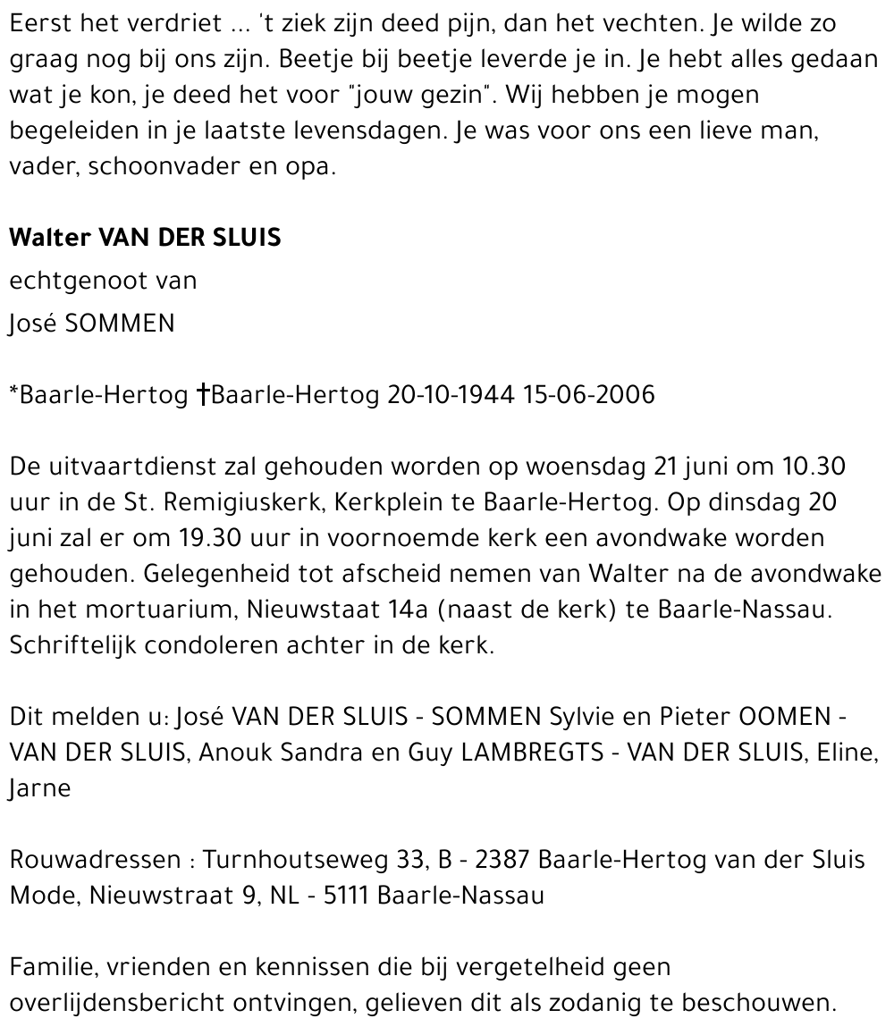 Walter van der Sluis