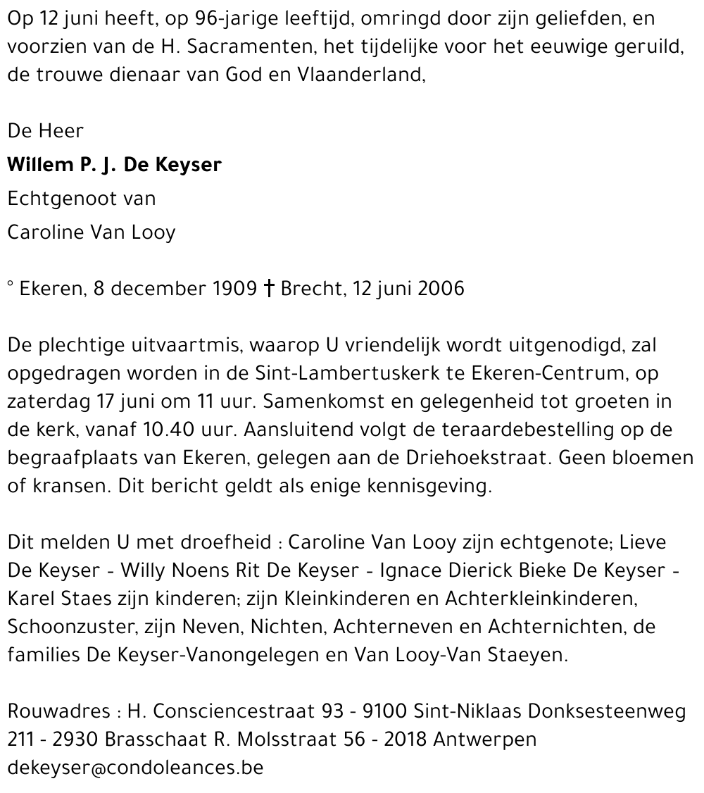 Willem P. J. De Keyser