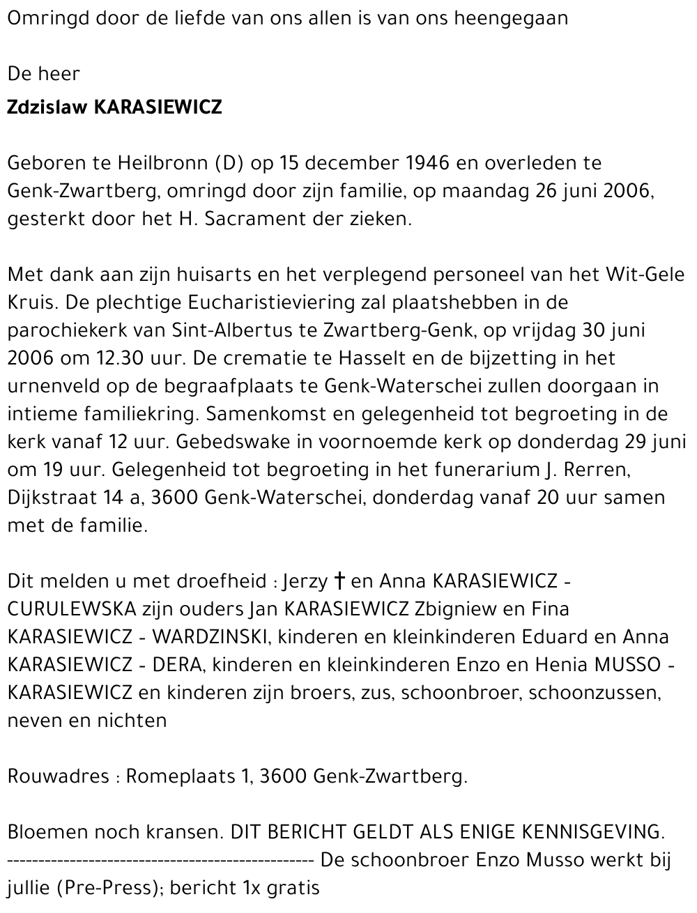 Zdzislaw KARASIEWICZ