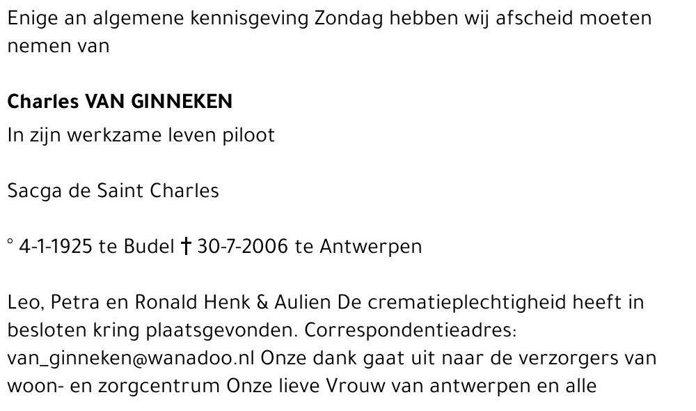 Charles Van Ginneken