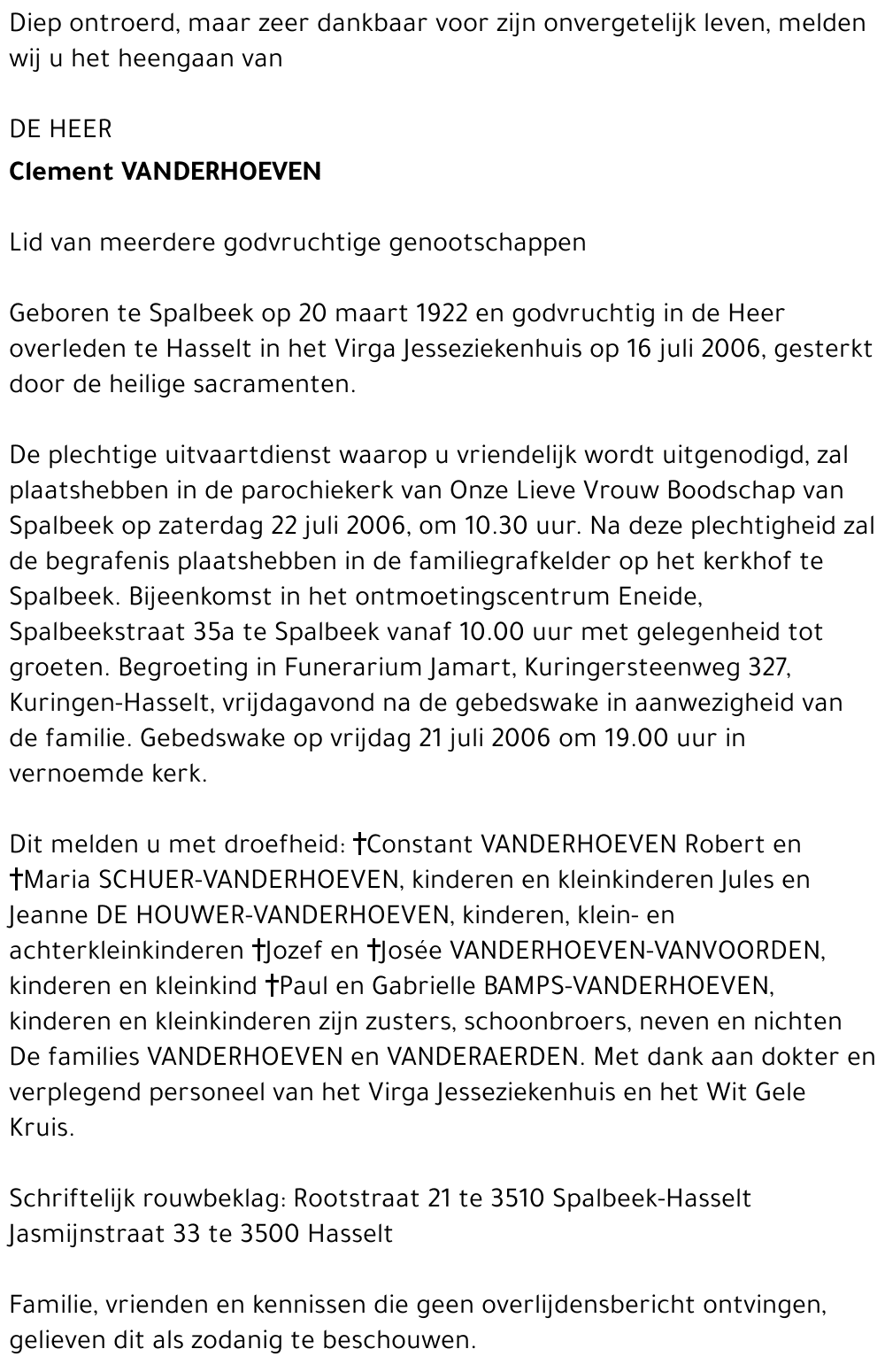 Clement Vanderhoeven