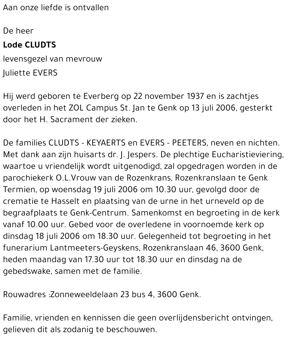 CLUDTS Lode