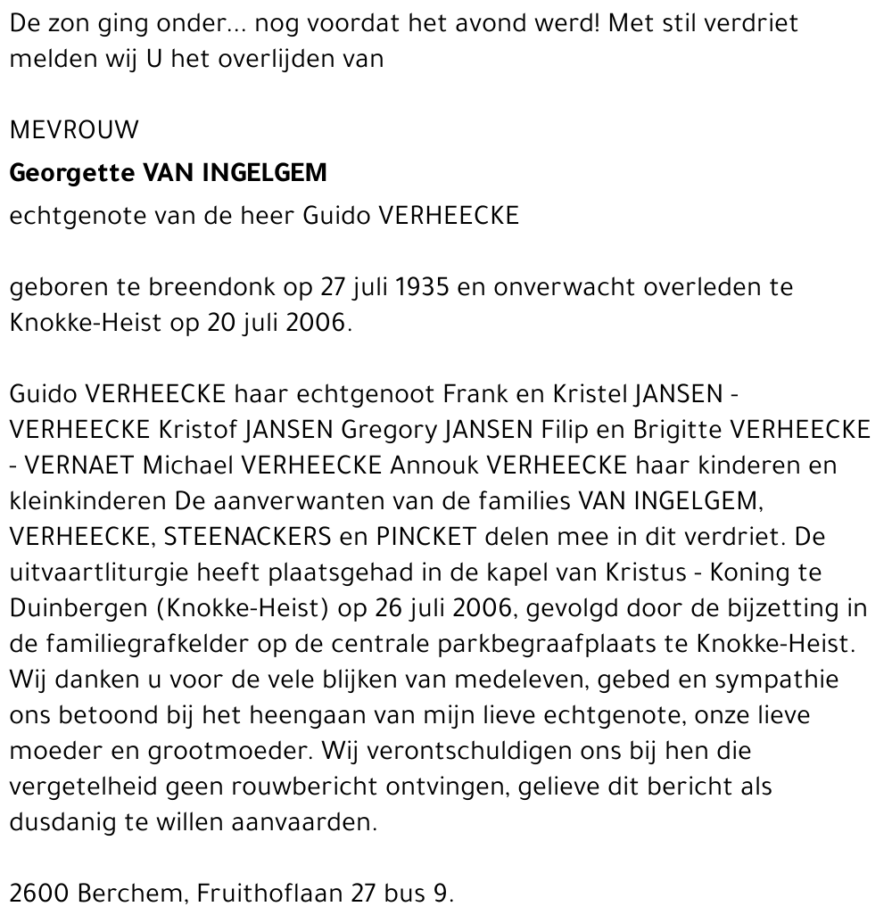Georgette Van Ingelgem