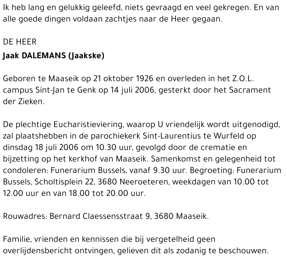 Jaak (Jaakske) Dalemans