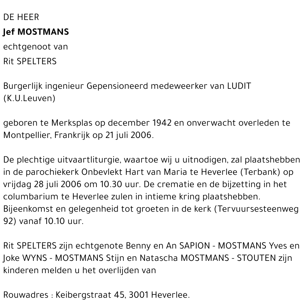 Jef Mostmans