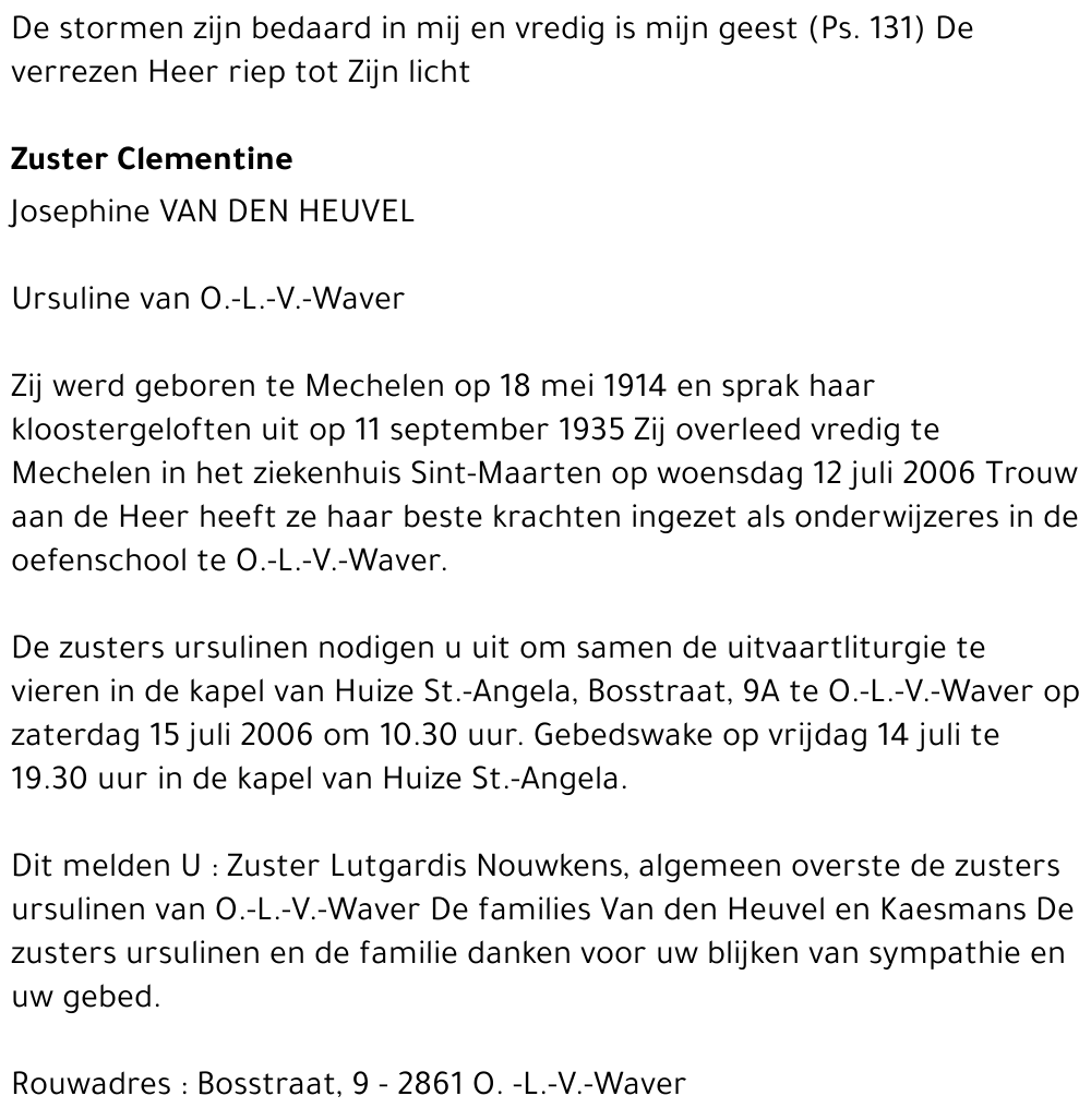 Josephina Van den Heuvel