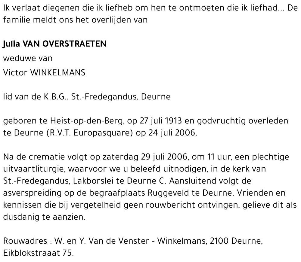 Julia Van Overstraeten