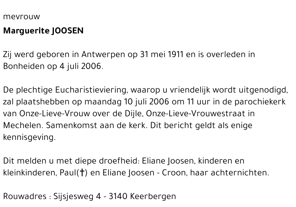 Marguerite Joosen