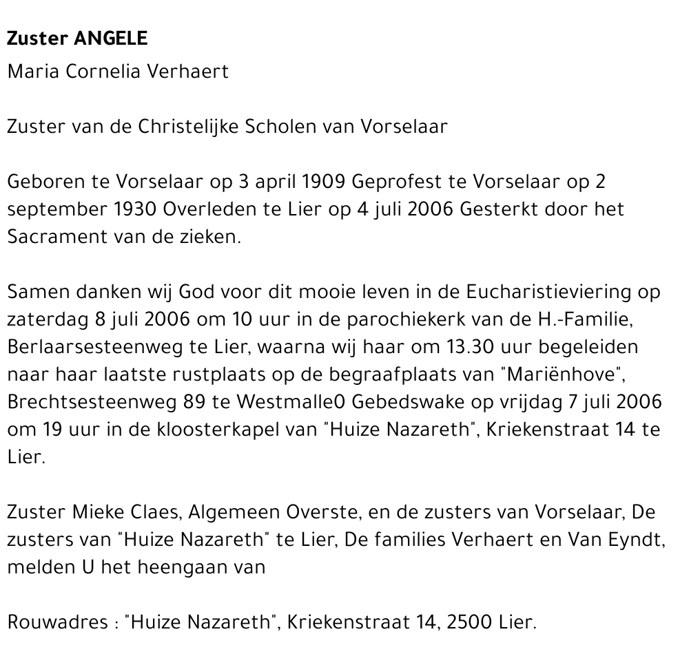 Maria Cornelia Verhaert