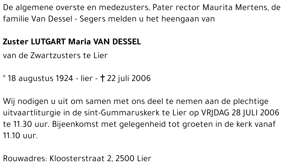 Maria Van Dessel