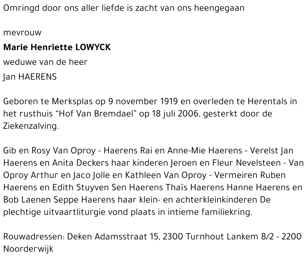 Marie Henriette Lowyck