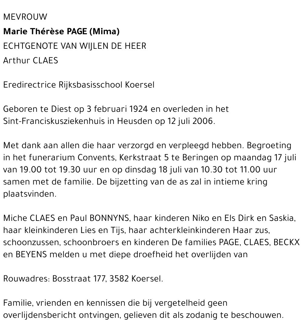 Marie Thérèse Page