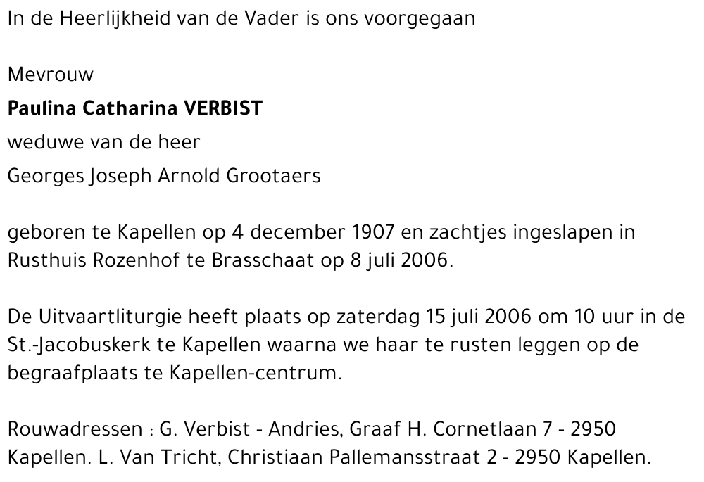 Paulina Catharina Verbist