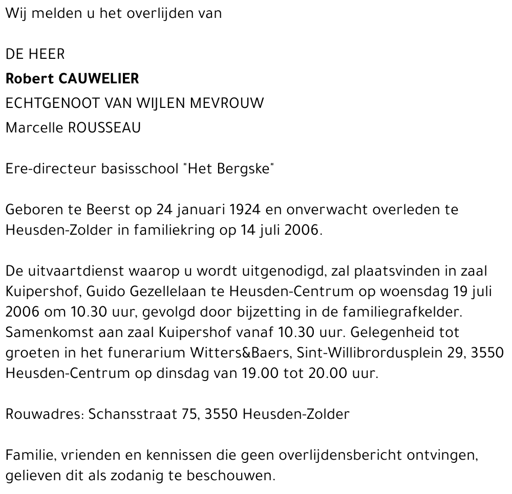 Robert Cauwelier