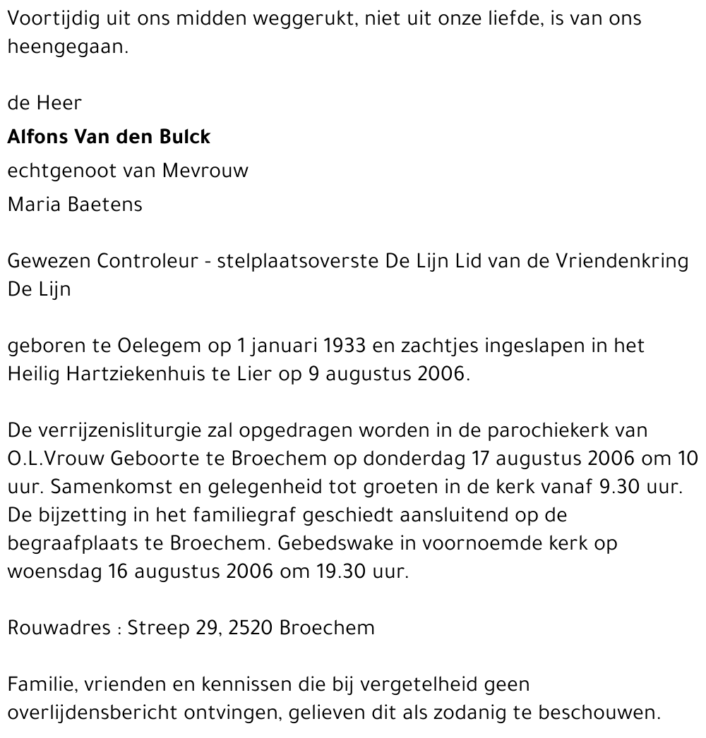 Alfons Van den Bulck