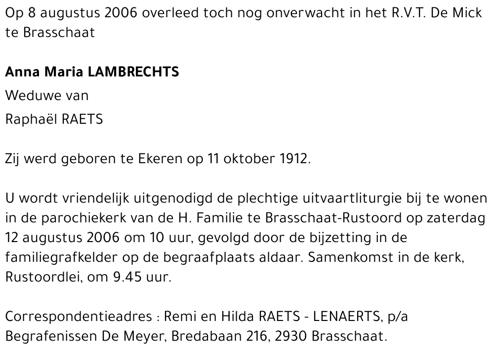 Anna Maria Lambrechts