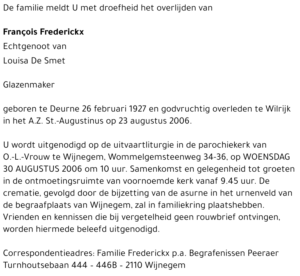 François Frederickx