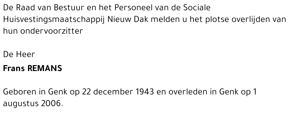 Frans REMANS