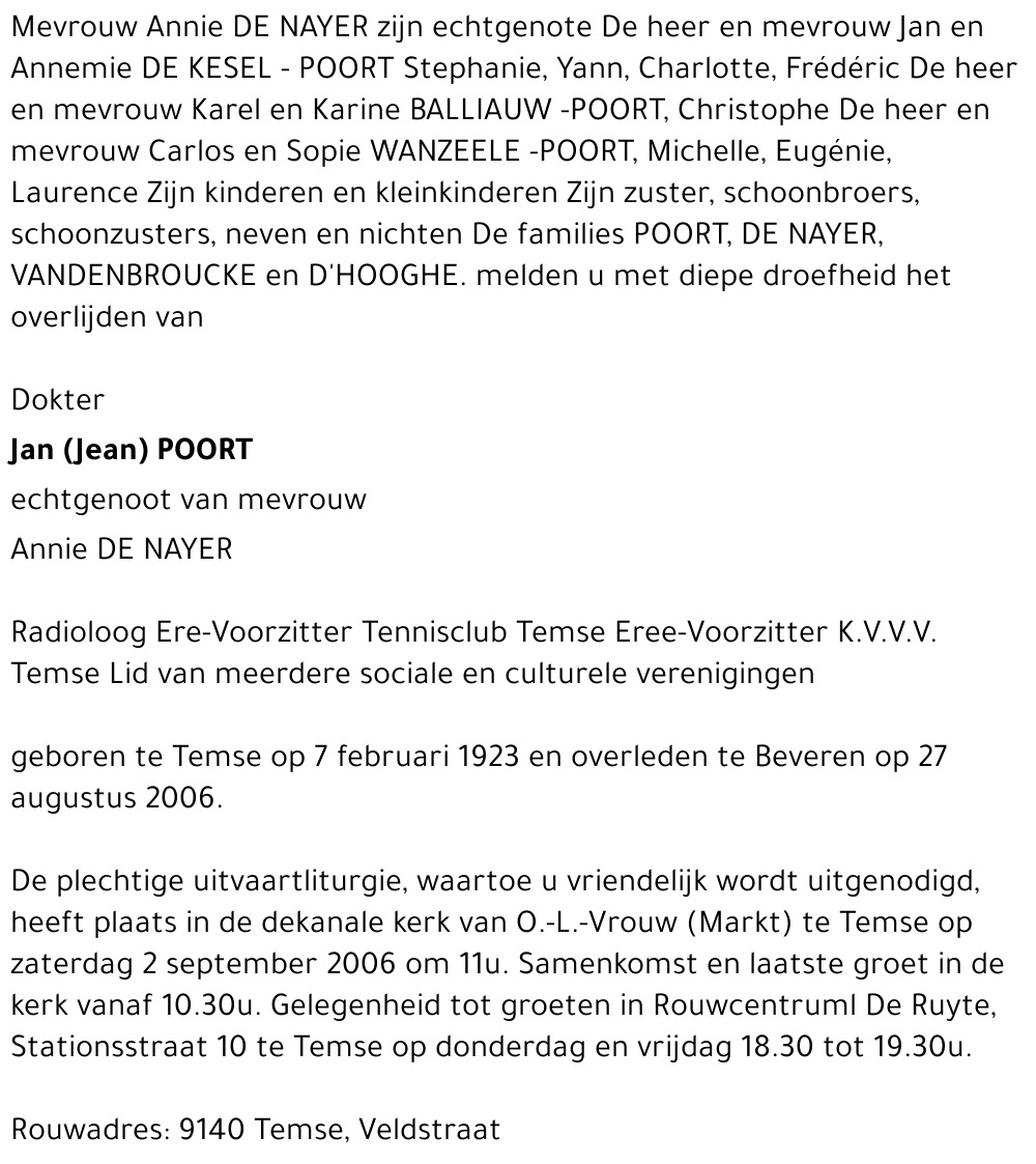 Jan (Jean) POORT