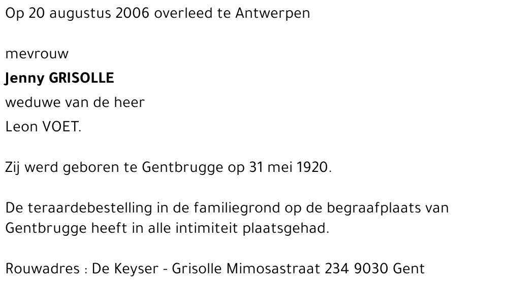 Jenny Marie Grisolle