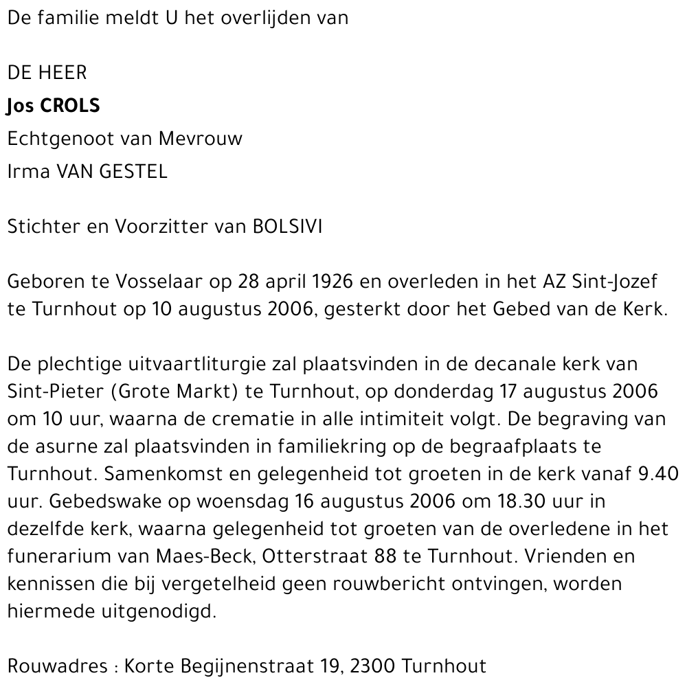 Jos CROLS